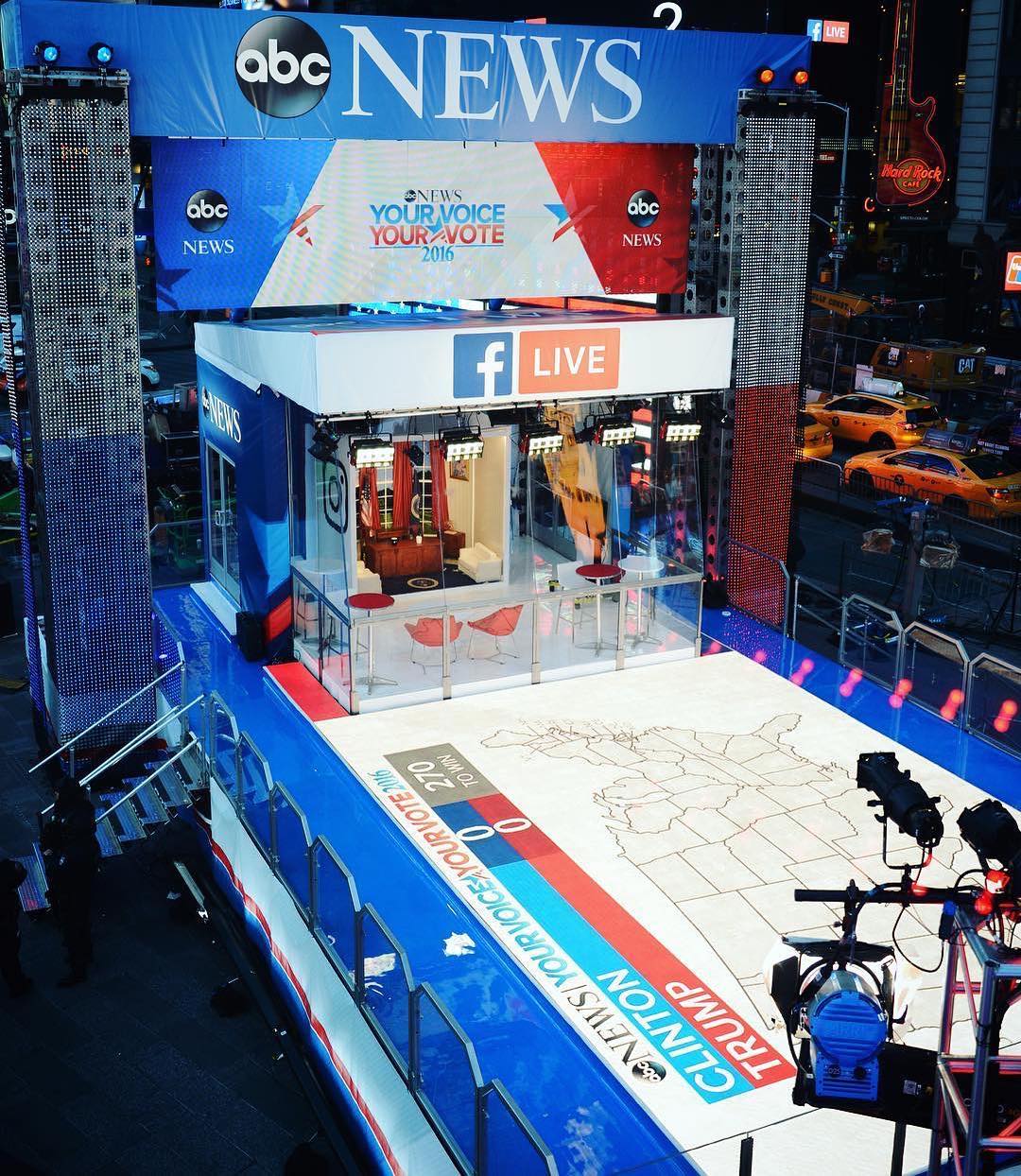 ABC News and Facebook branded photo booth activation at Times Square New York